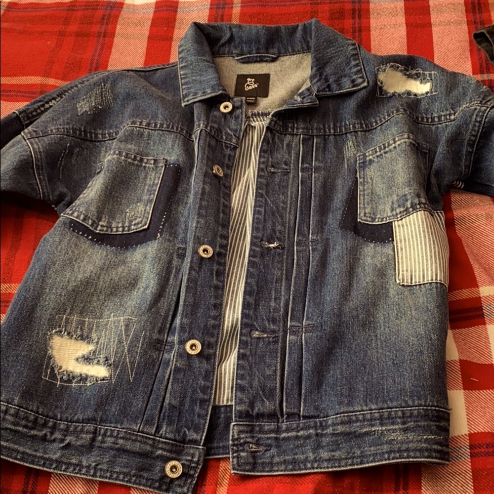 Kids Art class denim patch jacket